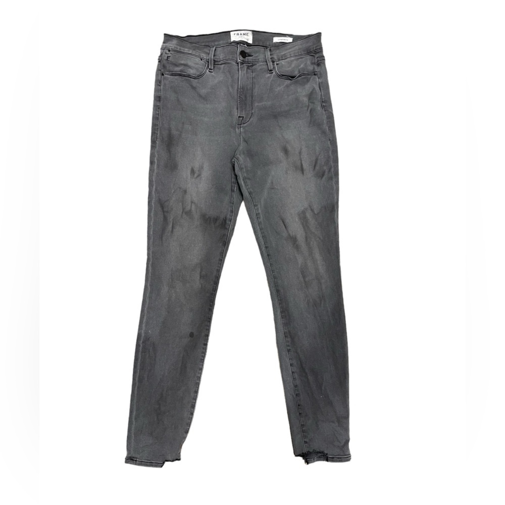 Frame Le High Skinny Jean in Grey Wash